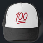 100 Emoji Designed Trucker Hat<br><div class="desc">100 Emoji Design Patterned</div>