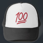 100 Emoji Designed Trucker Hat<br><div class="desc">100 Emoji Design Patterned</div>
