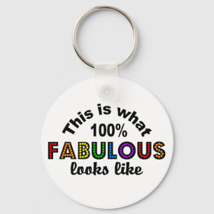 100% Fabulous key chain