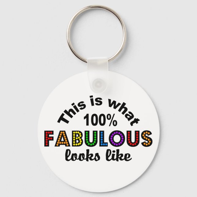 100% Fabulous key chain (Front)