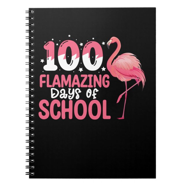 100 Flamazing Days of School Flamingo Teacher Notebook (Front)