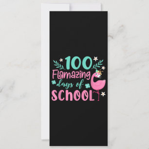 100 Flamazing Days Of School Funny Flamingo Invitation