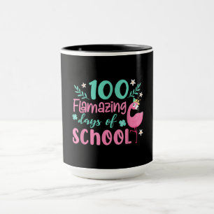 100 Flamazing Days Of School   Funny Flamingo Mug