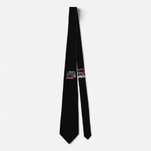 100 Flamazing Days Of School Funny Flamingo Tie
