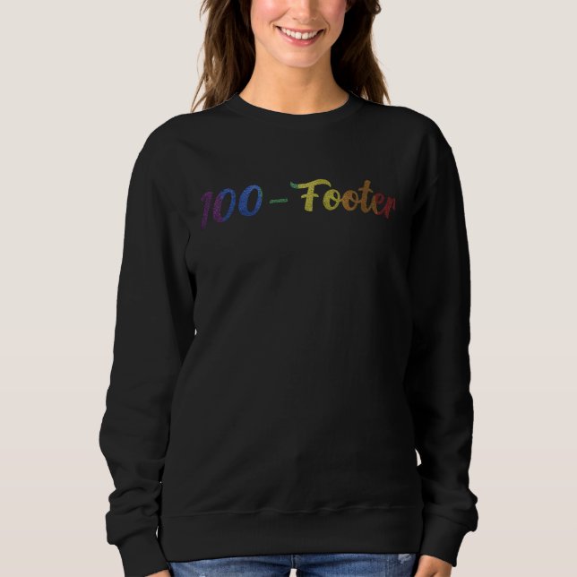 100 Footer Rainbow Flag LGBT Homosexual Bisexual G Sweatshirt (Front)