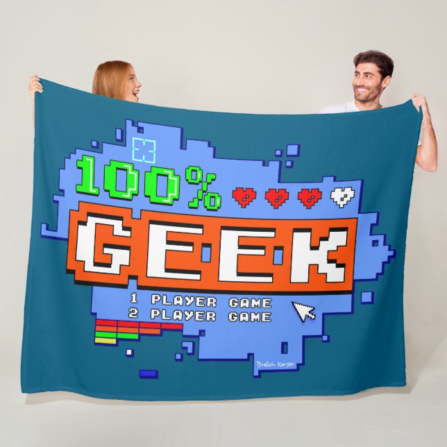 100% Geek Fleece Blanket (In Situ)