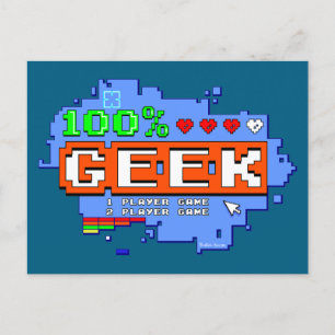 100% Geek Postcard