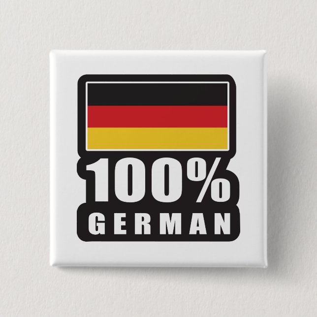 100% German 15 Cm Square Badge (Front)