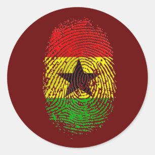 100% Ghanian Ghana DNA pride gifts Classic Round Sticker