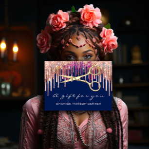 100 Gift Certificate Hairdresser Scissors Drip VIP