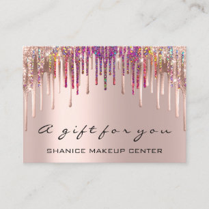 100 Gift Certificate Holograph Unicorn Drips Rose