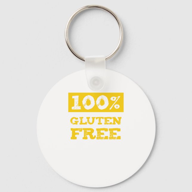 100% Gluten Free Key Ring (Front)