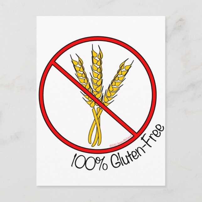 100% Gluten Free Postcard (Front)
