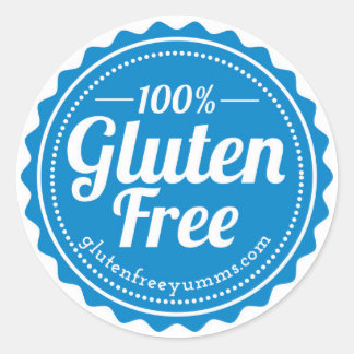 100% Gluten Free Stickers — Blue