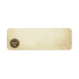 [100] Gold Roman Imperial Eagle on Gold Medallion Return Address Label