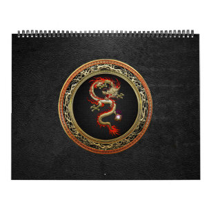 [100] Golden Chinese Dragon Fucanglong Calendar