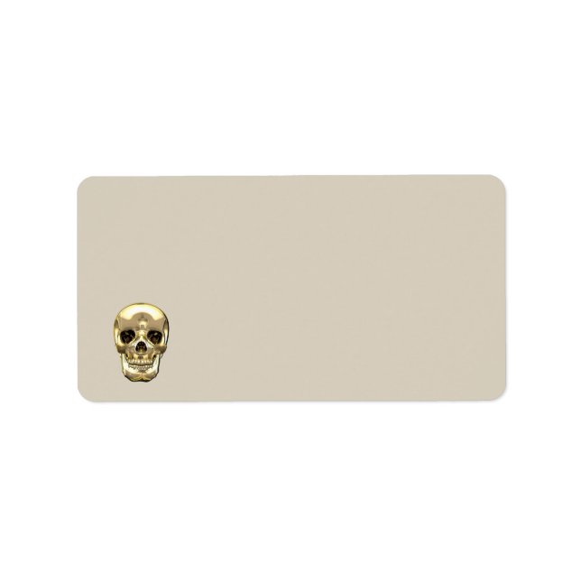 [100] Golden Human Skull Label (Front)