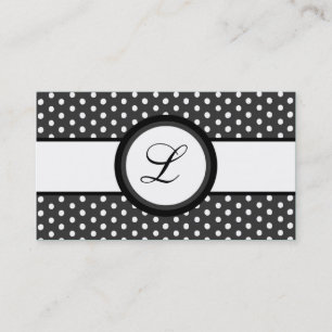 100 Grey Polkadot Pokadot Business Card