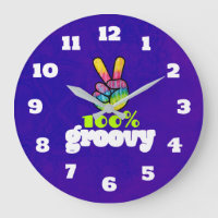 100% Groovy Rainbow Hand Peace Sign Acid Purple