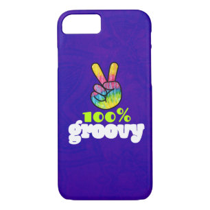 100% Groovy Rainbow Hand Peace Sign iPhone 8/7 Case