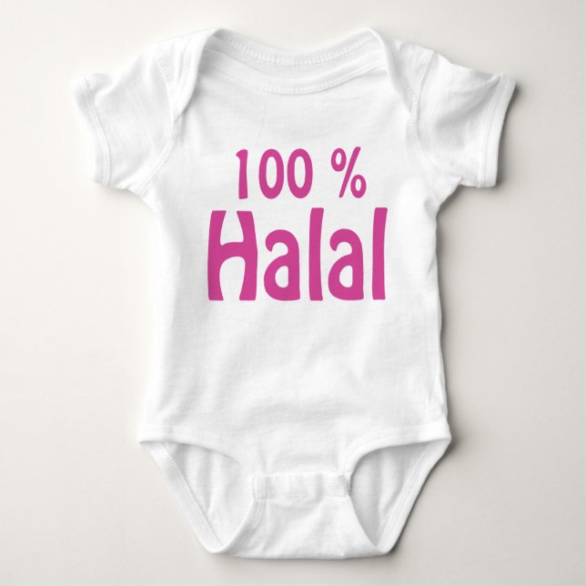 100% Halal Baby Bodysuit (Front)