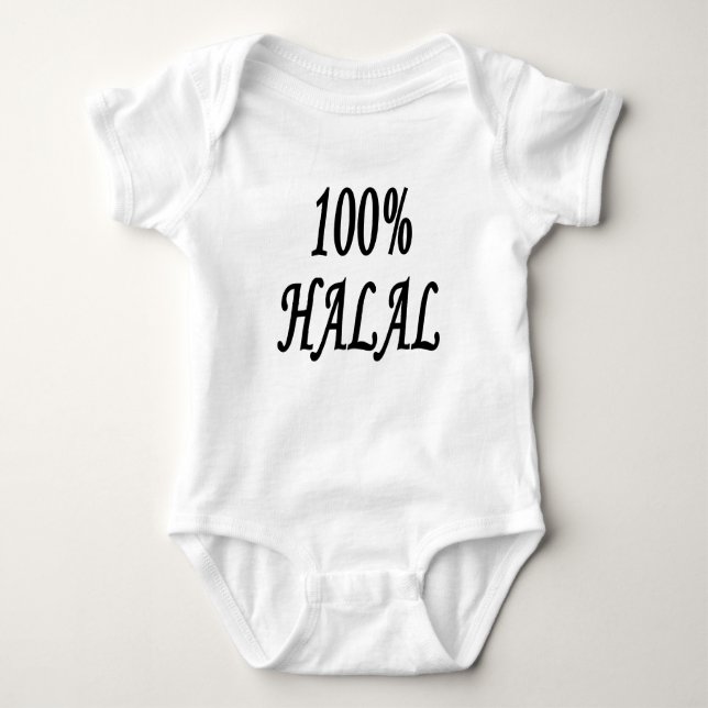 100% HALAL BABY BODYSUIT (Front)