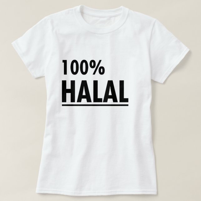 100% Halal T-Shirt (Design Front)