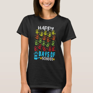 100 Hand Teacher Student Happy 100th Days 100 Days T-Shirt