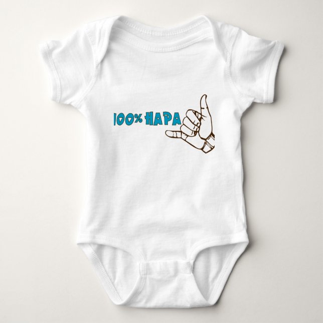 100% Hapa Baby Clothing Bodysuit (Front)