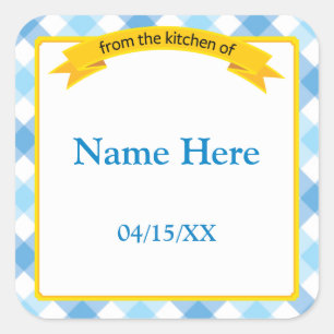 100% Homemade Food label - Blue