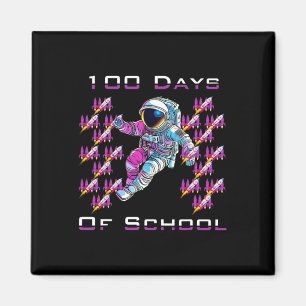 100 hundred Days of School Astronauts and Space Ro Magnet