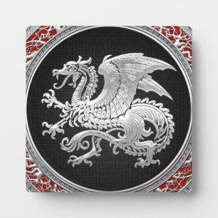 [100] Icelandic Dragon, Landvættir [Silver] Plaque