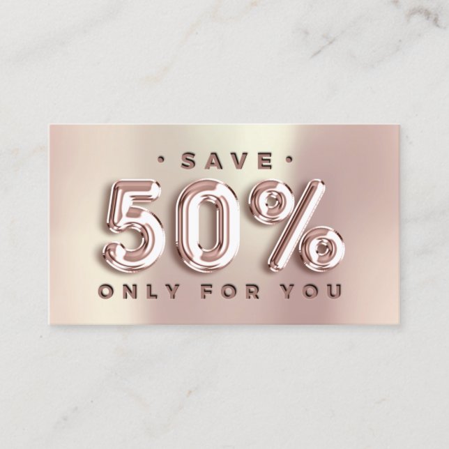 100 INSERT QRCODE 50%OFF Custom Logo Rose Pink (Front)