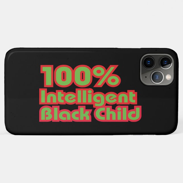 100% Intelligent Black Child Case-Mate iPhone Case (Back (Horizontal))