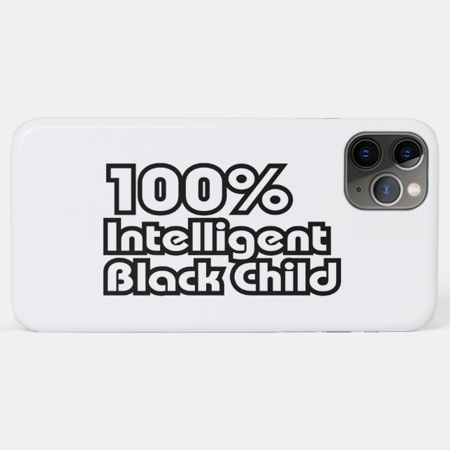 100% Intelligent Black Child Case-Mate iPhone Case (Back (Horizontal))