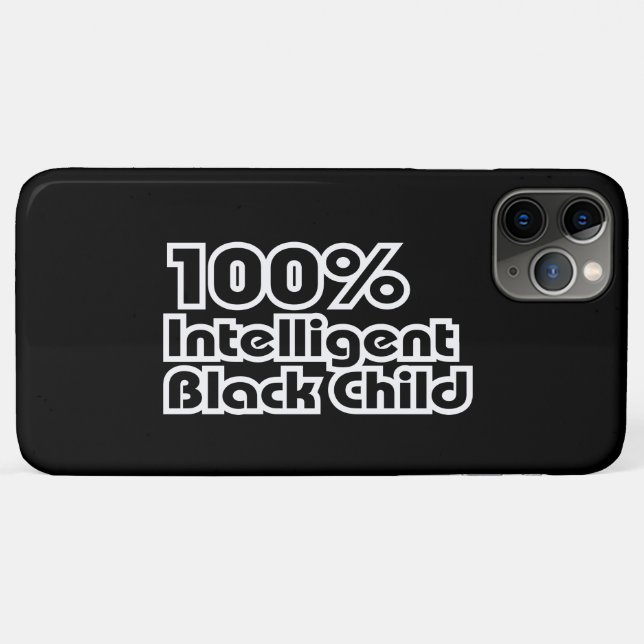 100% Intelligent Black Child Case-Mate iPhone Case (Back (Horizontal))