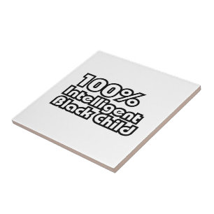 100% Intelligent Black Child Ceramic Tile