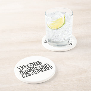 100% Intelligent Black Child Coaster