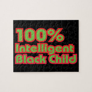 100% Intelligent Black Child Jigsaw Puzzle