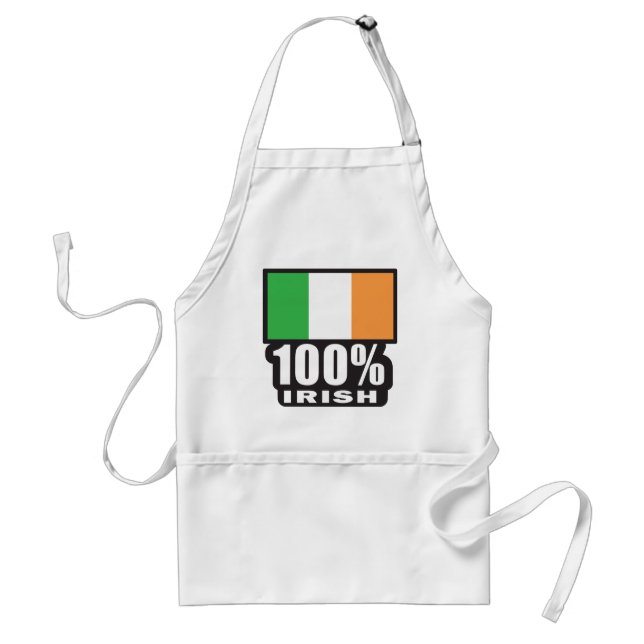 100% Irish/St. Patrick's Day Standard Apron (Front)