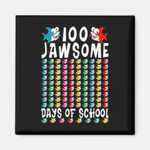 100 Jawsome Days of School Shark 100th Day of Scho Magnet