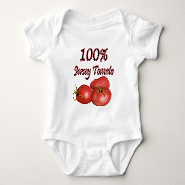 100% Jersey Tomato Baby Bodysuit (Front)