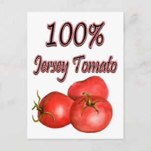 100% Jersey Tomato Postcard
