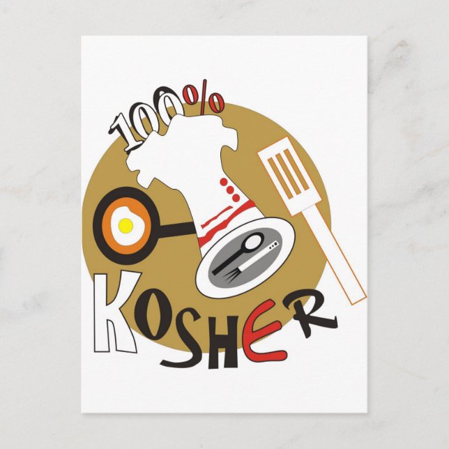 100% Kosher Postcard (Front)