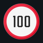 100 kph Speed Limit | Road Traffic Sign | Magnet<br><div class="desc">Full-throttle passion meets road safety with this 100 kph sign.</div>