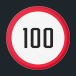 100 kph Speed Limit | Road Traffic Sign | Magnet<br><div class="desc">Full-throttle passion meets road safety with this 100 kph sign.</div>