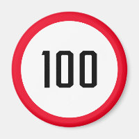 100 kph Speed Limit | Road Traffic Sign | Magnet