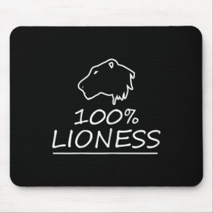 100% Lioness T Shirt - Gym Motivation Apparel Mouse Pad
