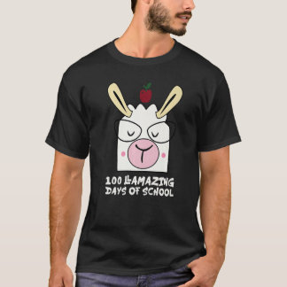 100 Llamazing Days Llama 100th Day Of School Teach T-Shirt
