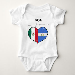 100 Love   Salvadoran and Mexican Baby Bodysuit